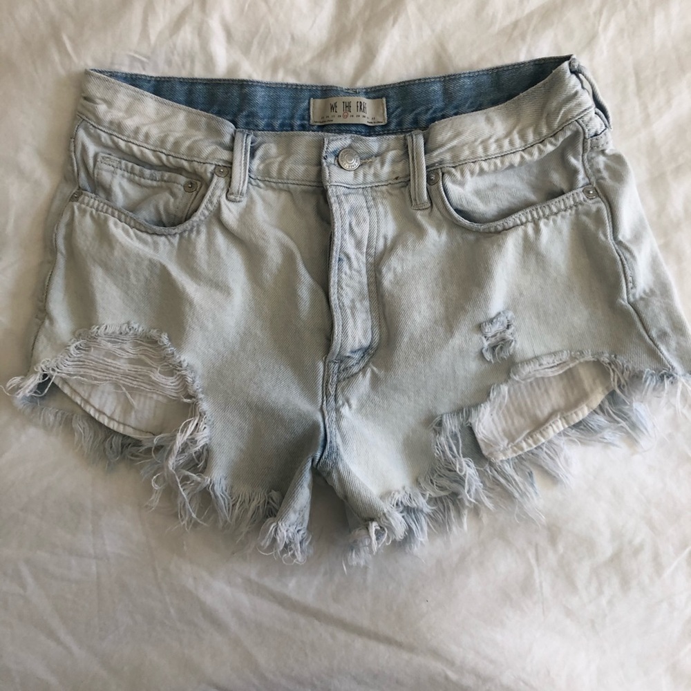 Free People Women’s Destroyed Denim Shorts